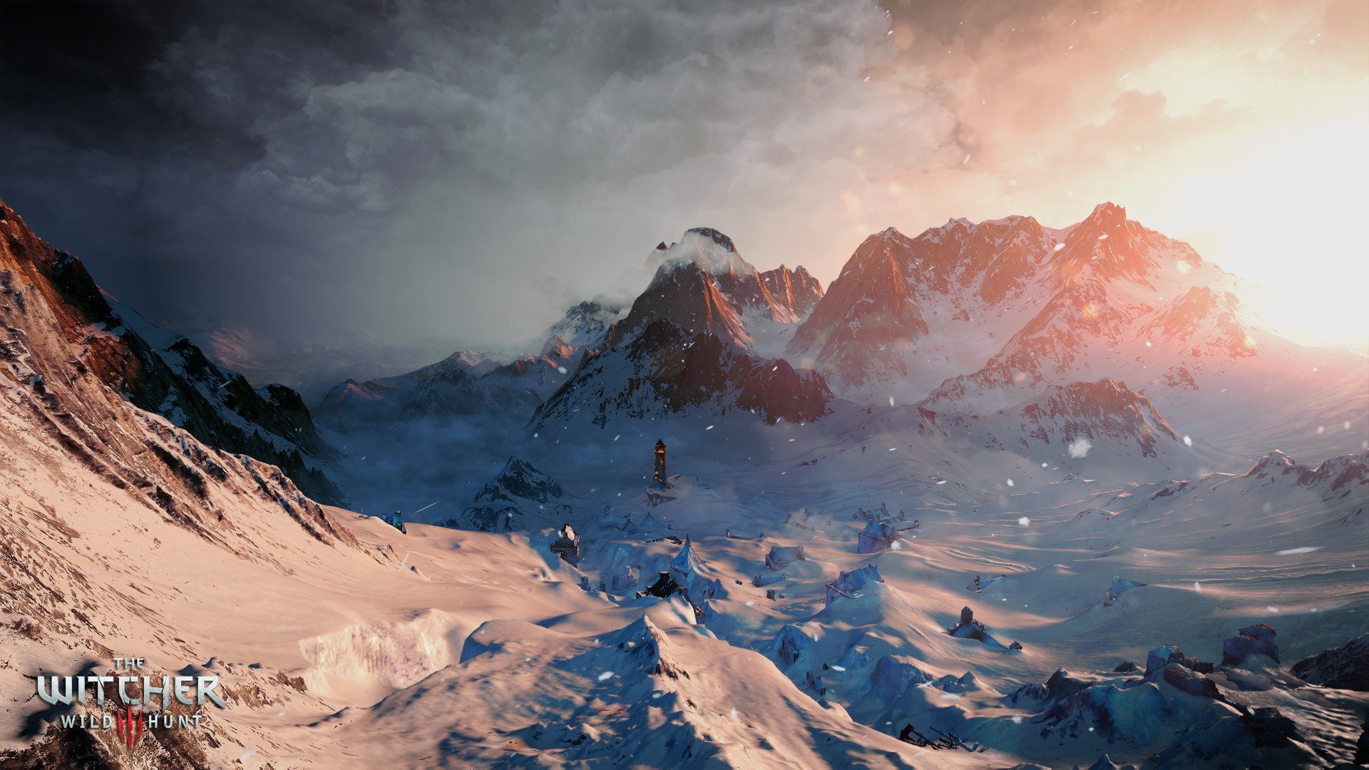 the witcher 3: caccia selvaggia cd projekt red the witcher montagne neve inverno arte