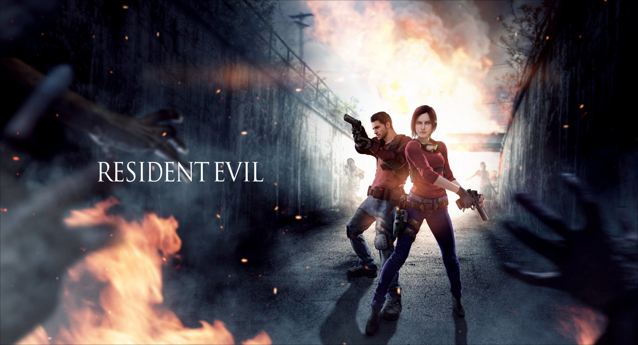 claire redfield chris redfield cattivo ospite capcom ragazza uomo fan art