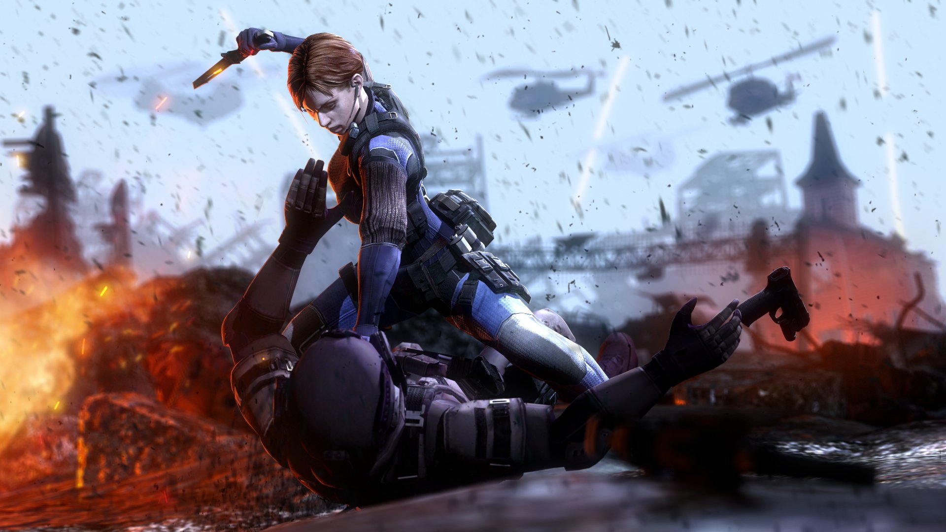 resident evil capcom jill valentine nóż