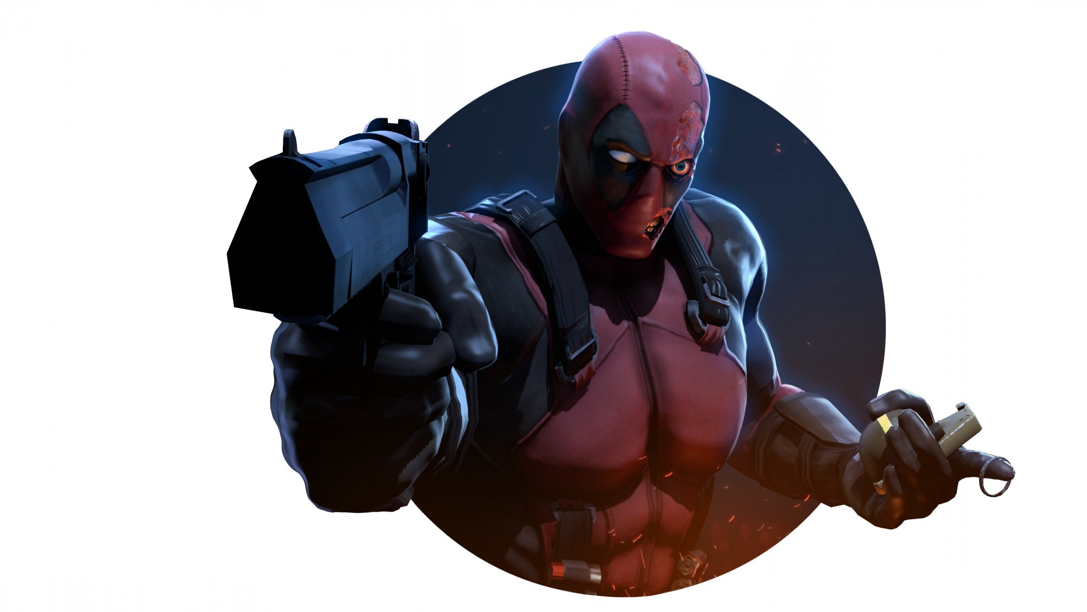 deadpool wade winston wilson wade wilson mercenario assassino cattivo maschera pistola fumetti granata