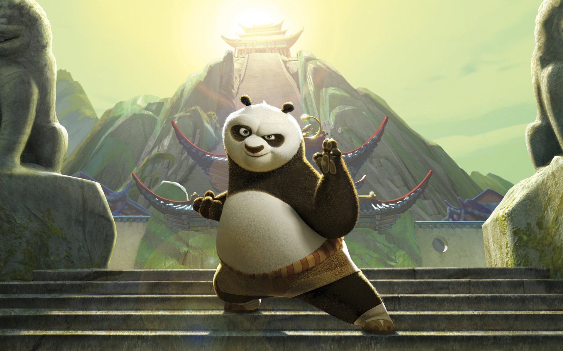 cartoon kung fu panda 2 to a step