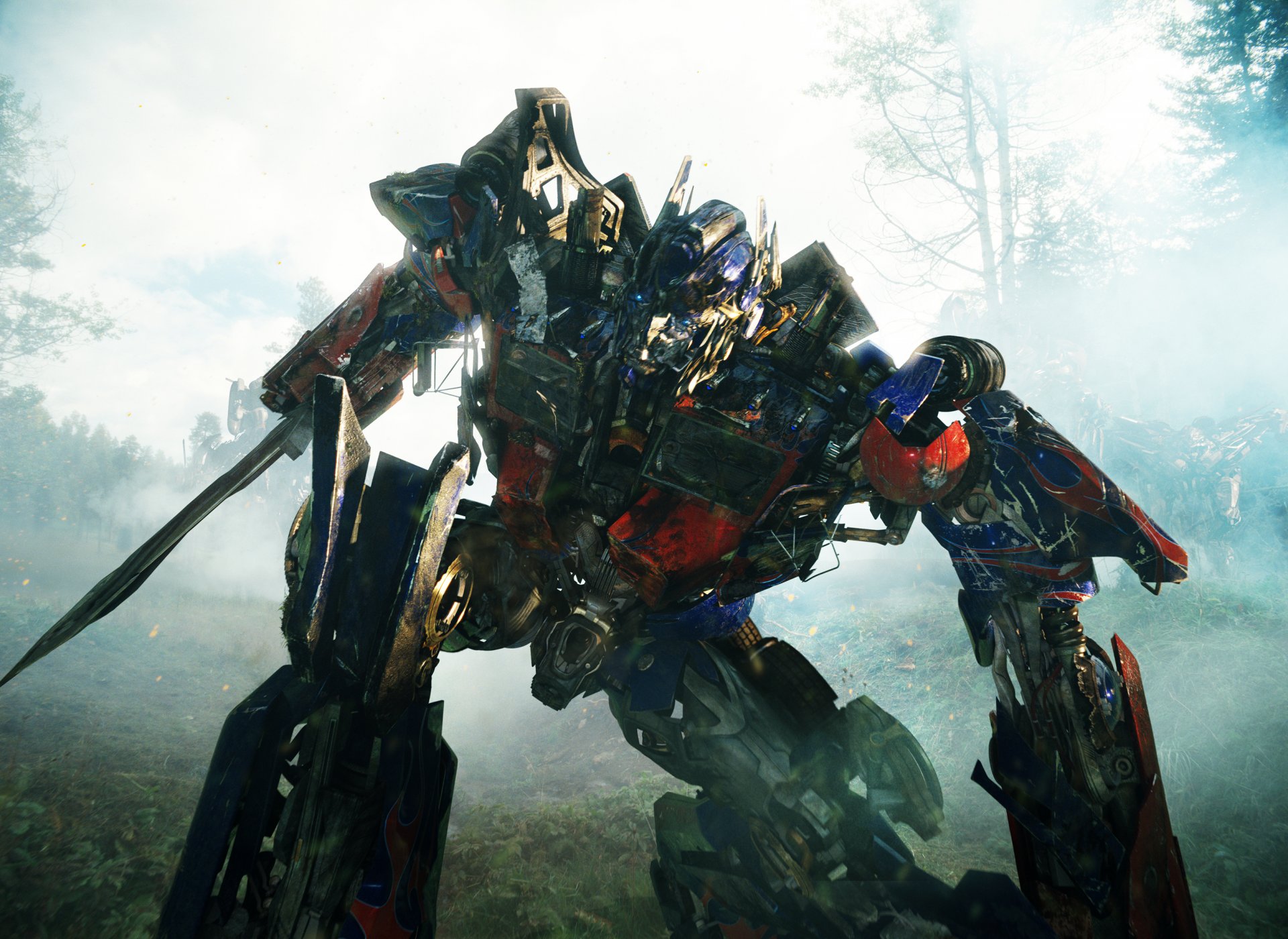 transformers 2 la venganza de los caídos película optimus prime shia labeouf batalla del bosque transformers michael bay autobot robot bosque batalla ficción