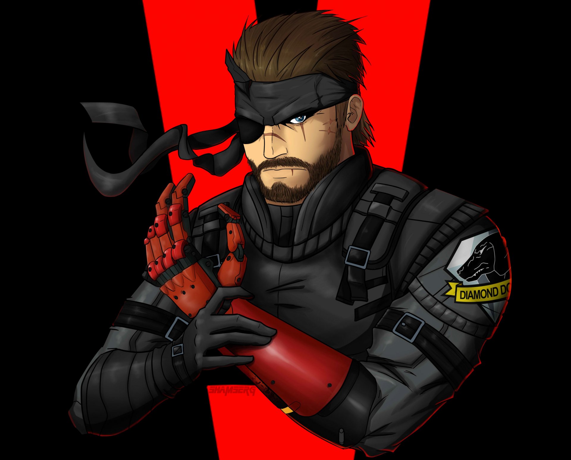 metal gear solid mgs konami metal gear solid v: the phantom pain the phantom pain prosthesis bandana big boss naked snake punished snake venom snake snake hideo kojima kojima productions mercenary men scars one-eyed