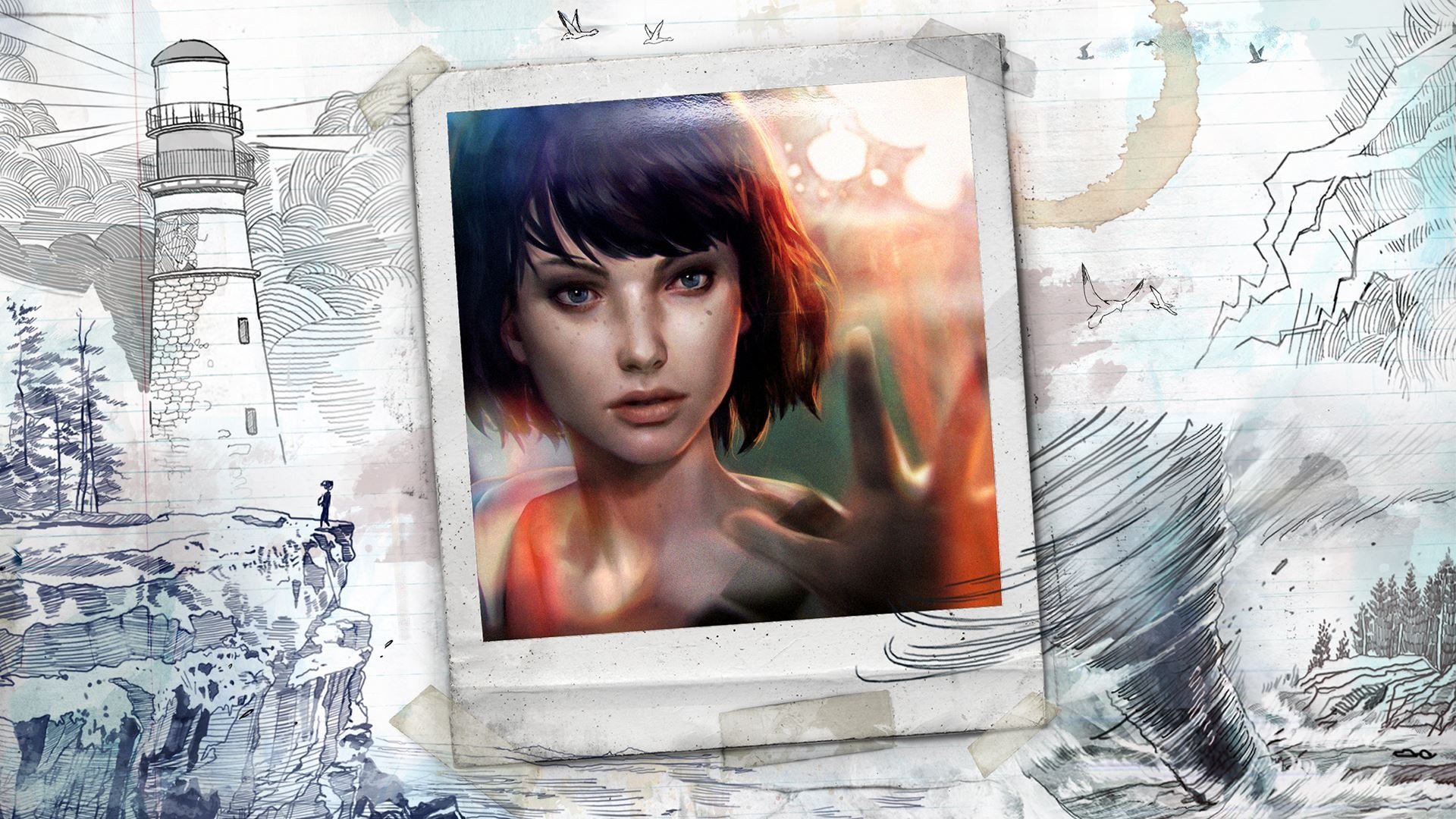 la vida es extraña chica foto dibujo maxine caulfield faro aves cinta adhesiva dontnod square enix