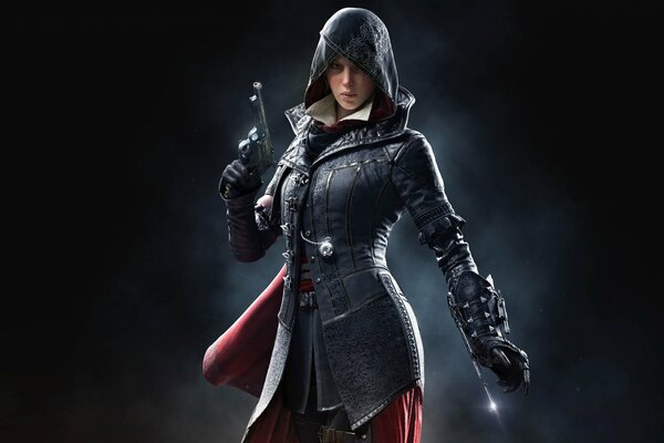 Assassins Creed: sindicato asesino en capa con capucha