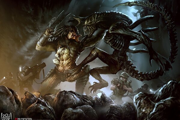 Battaglia epica di Alien vs predator