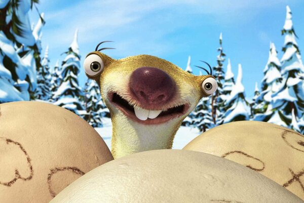 The Sloth from the Ice Age cartoon
