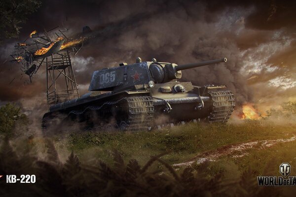 Tank battle screenshot from the game