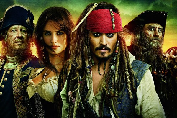 Actors of the movie Pirates of the Caribbean
