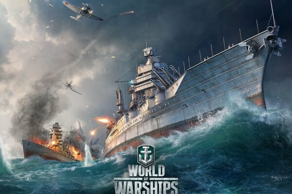 Arte con navi da guerra da world of warships