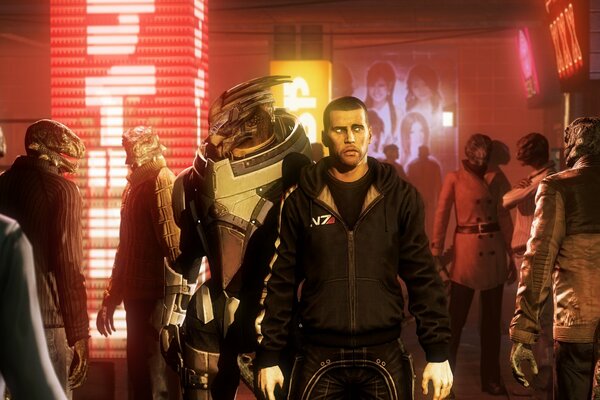 Fantastische Kunst mit Charakteren aus mass effect