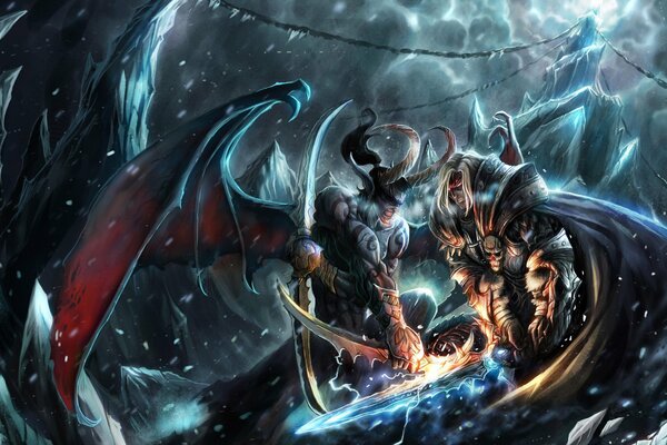 Art sur le jeu warcraft 3, bataille