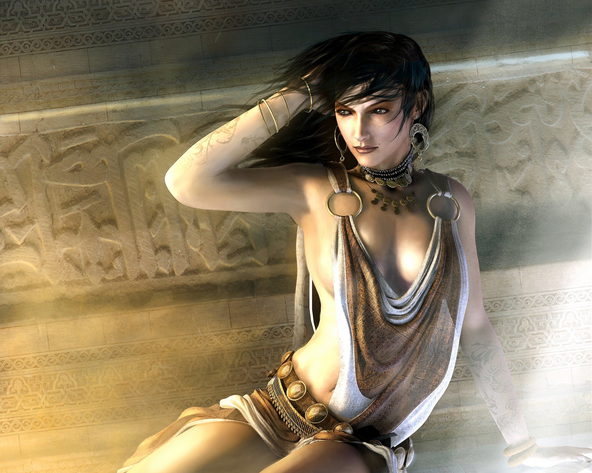 prince of persia : two thrones prince of persia 3 two thrones kaileena empress of time prince of persia: two thrones kailina game adventure fantasy city palace room girl beauty jewelry bracelet