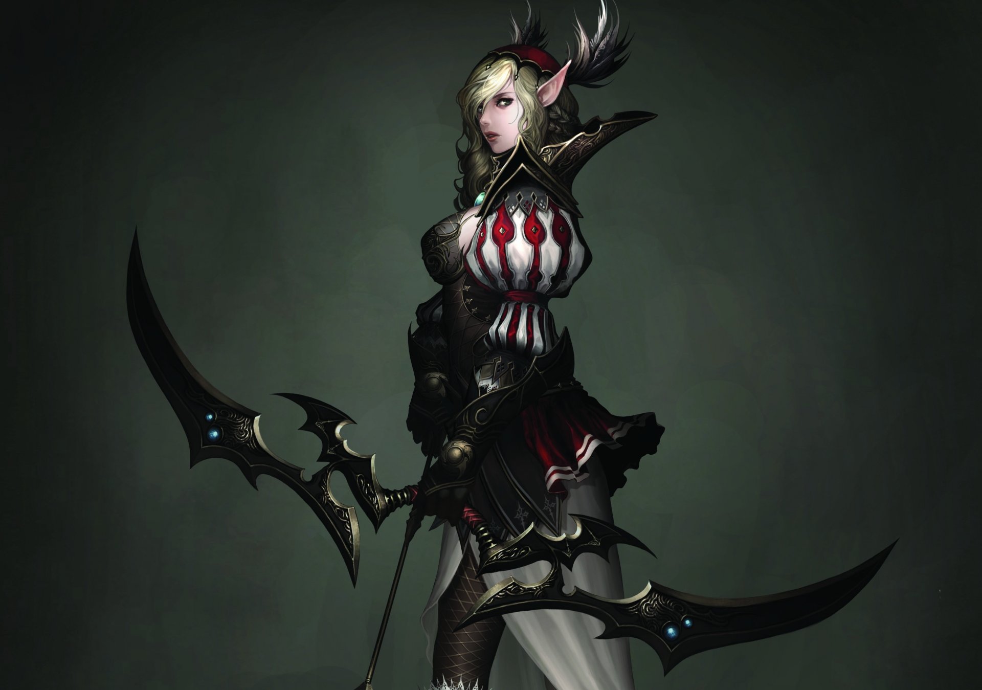 art atlantica online girl elf background torment archer