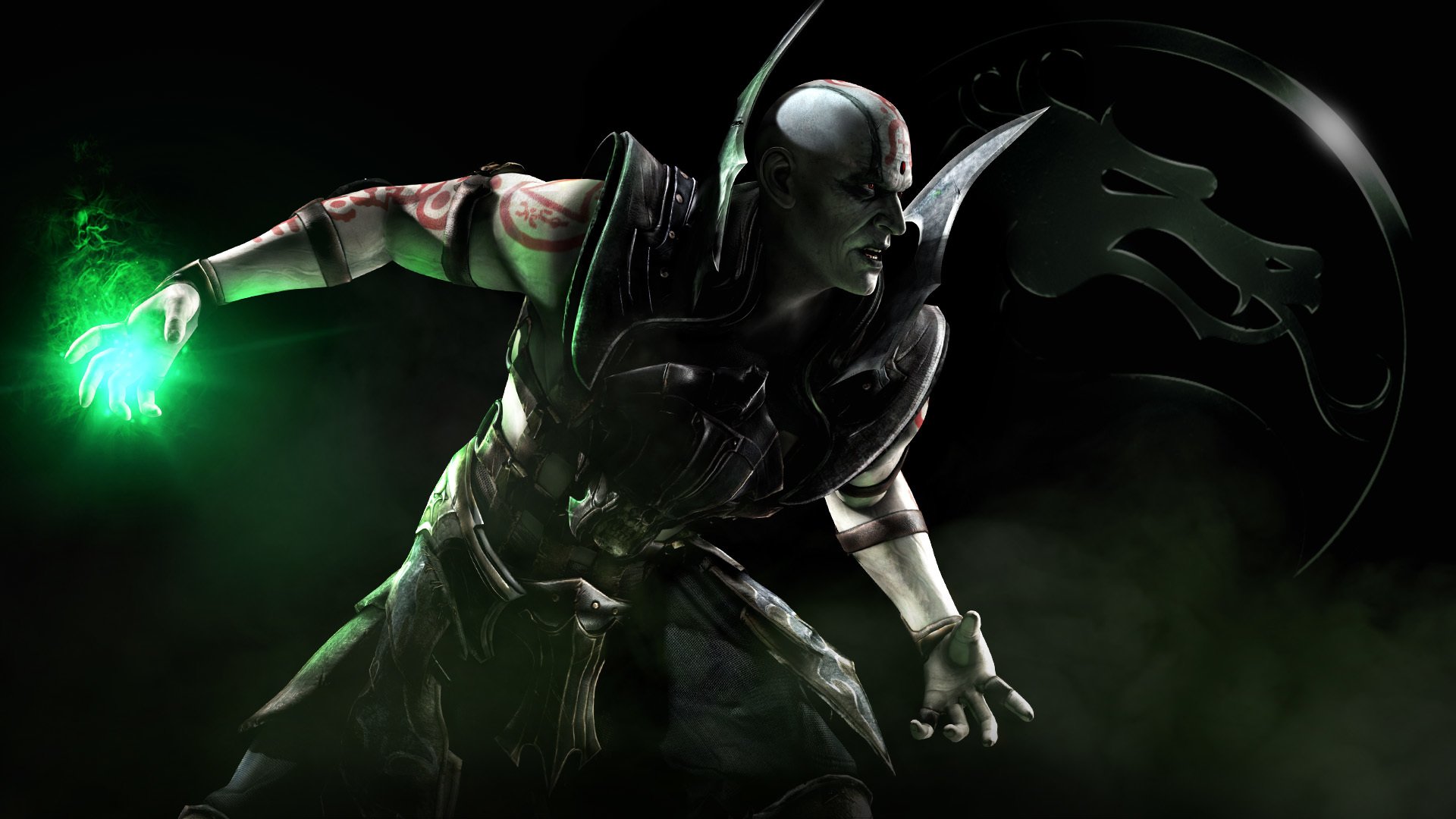 mortal kombat x quan chi wojownik znak smok magia tatuaż dym netherrealm studios warner bros. interactive entertainment