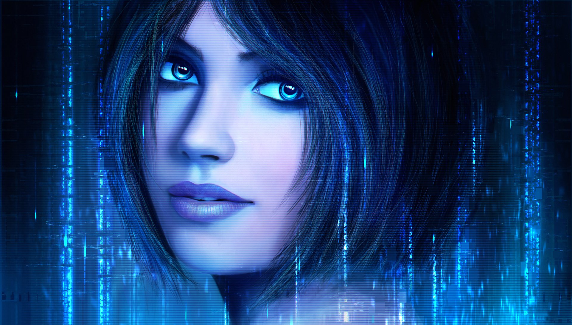 cortana ai halogen gesicht