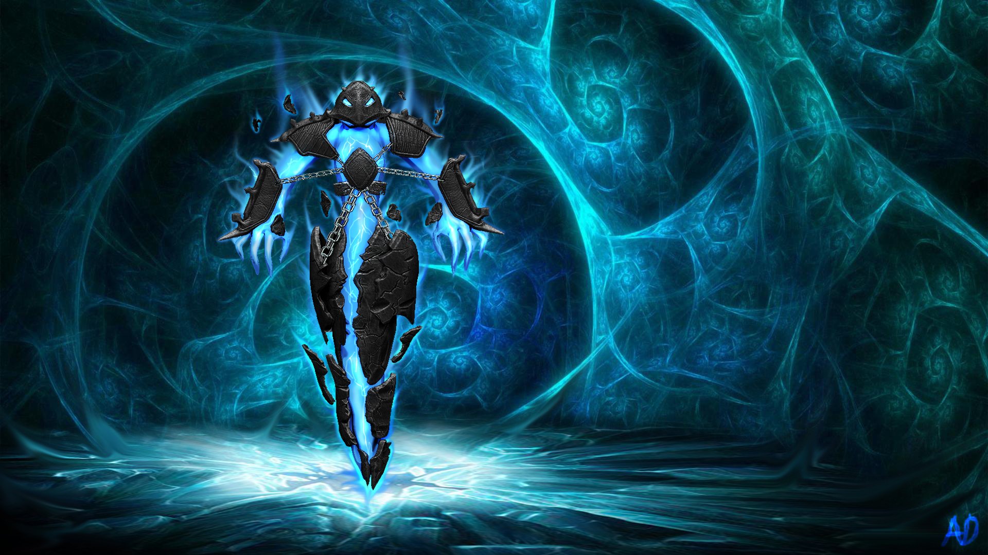 xerath league of legends game dauch armour chains light