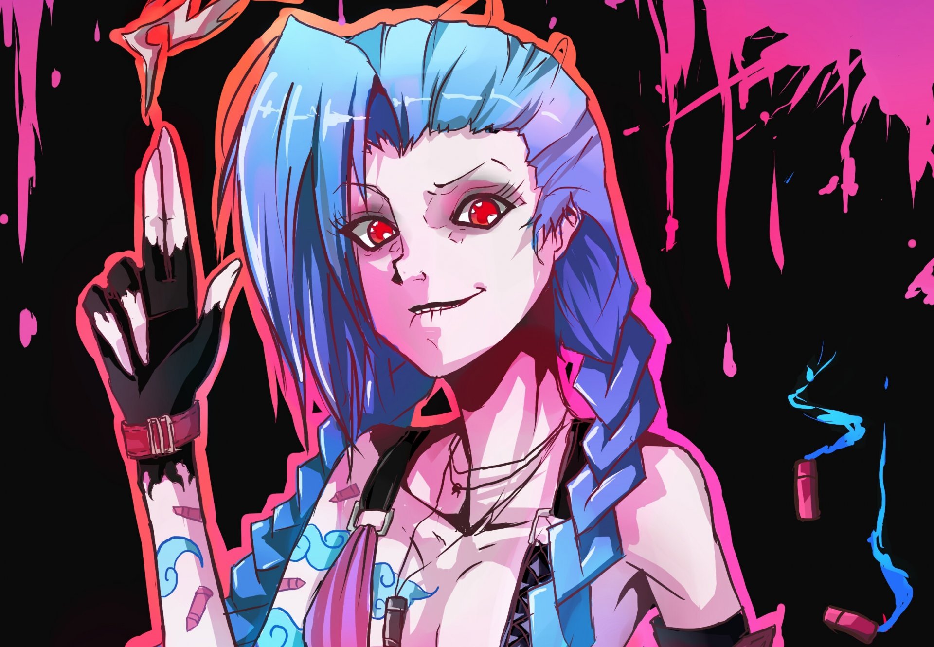 jinx ligue des légendes art fille