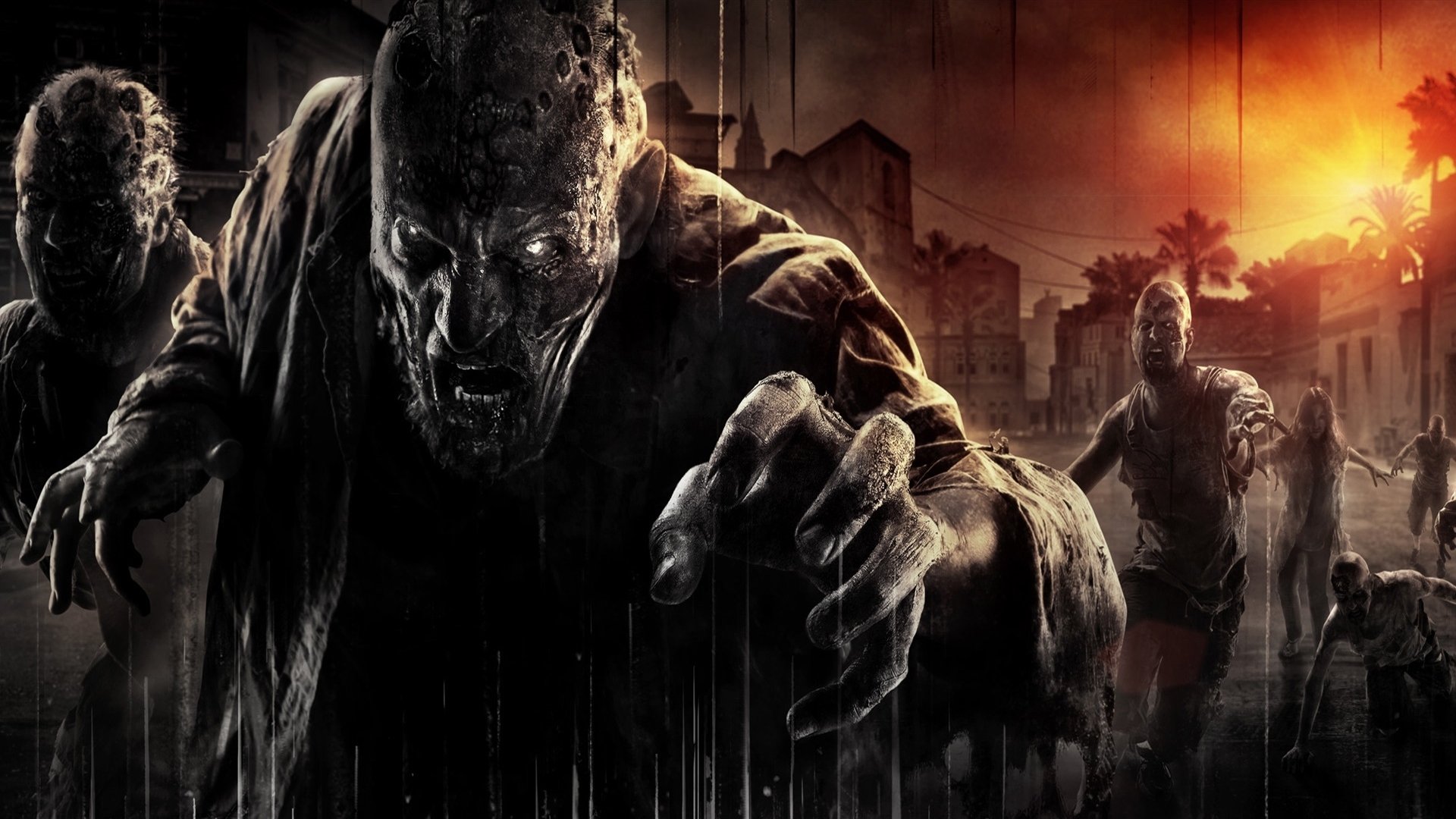 dying light warner bros. interactive entertainment zombies situation sunset houses view