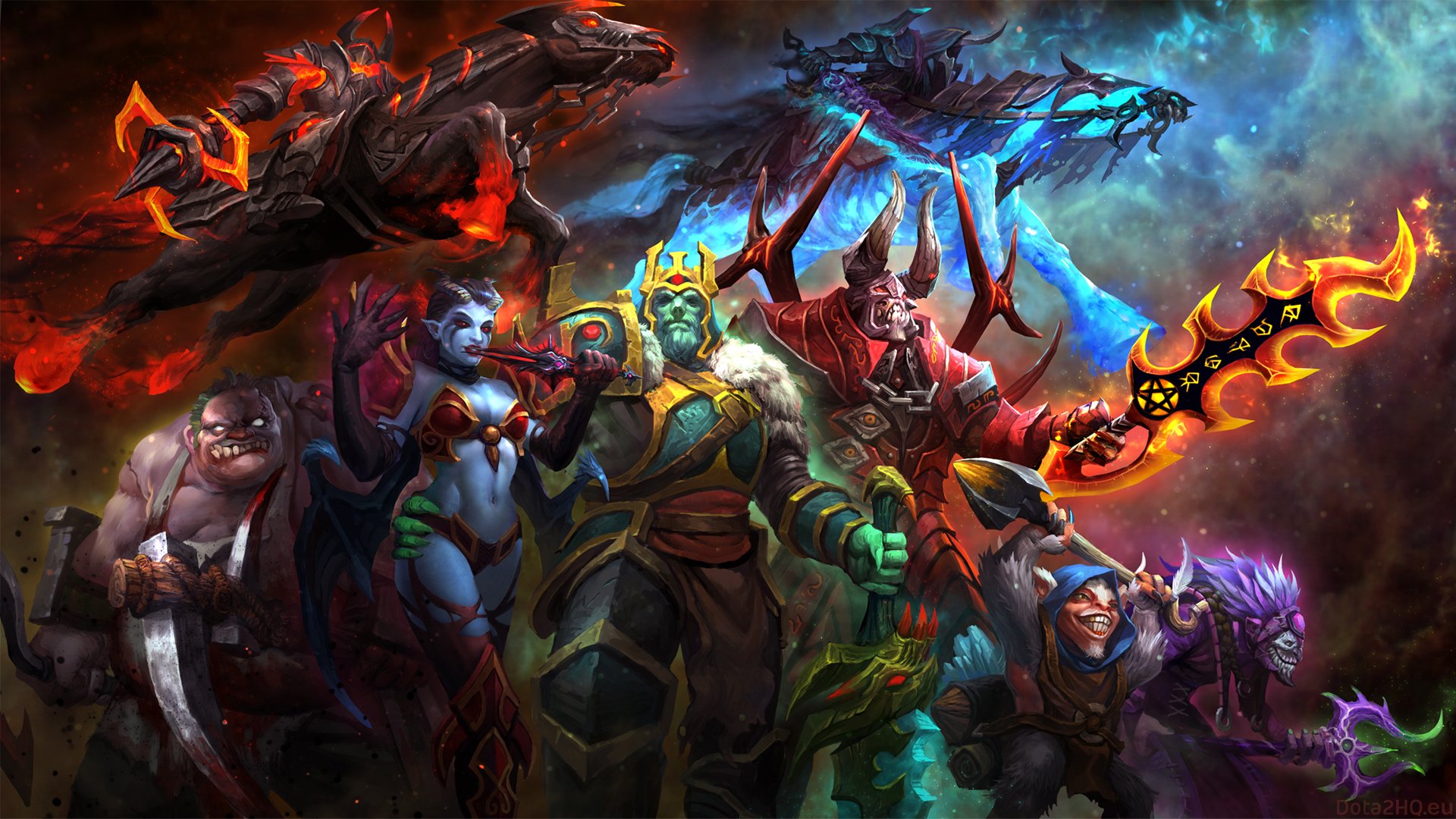 dota 2 wraith king ostarion abaddon dazzle chaos knight shadow priest meepo pudge butcher geomancer lucifer doom akasha queen of pain wei-zi art