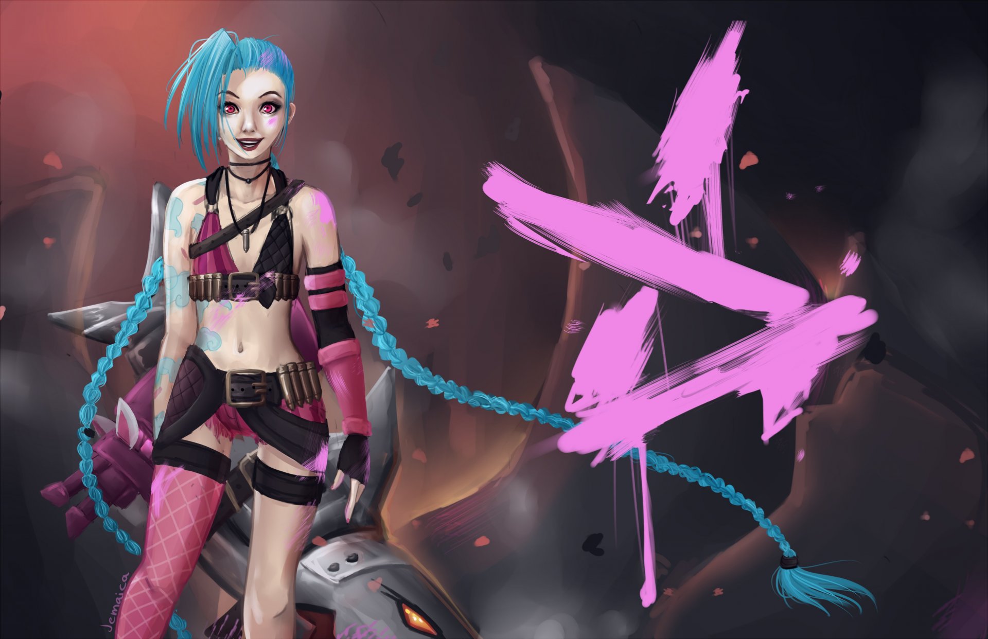 ligue des légendes jinx fille art