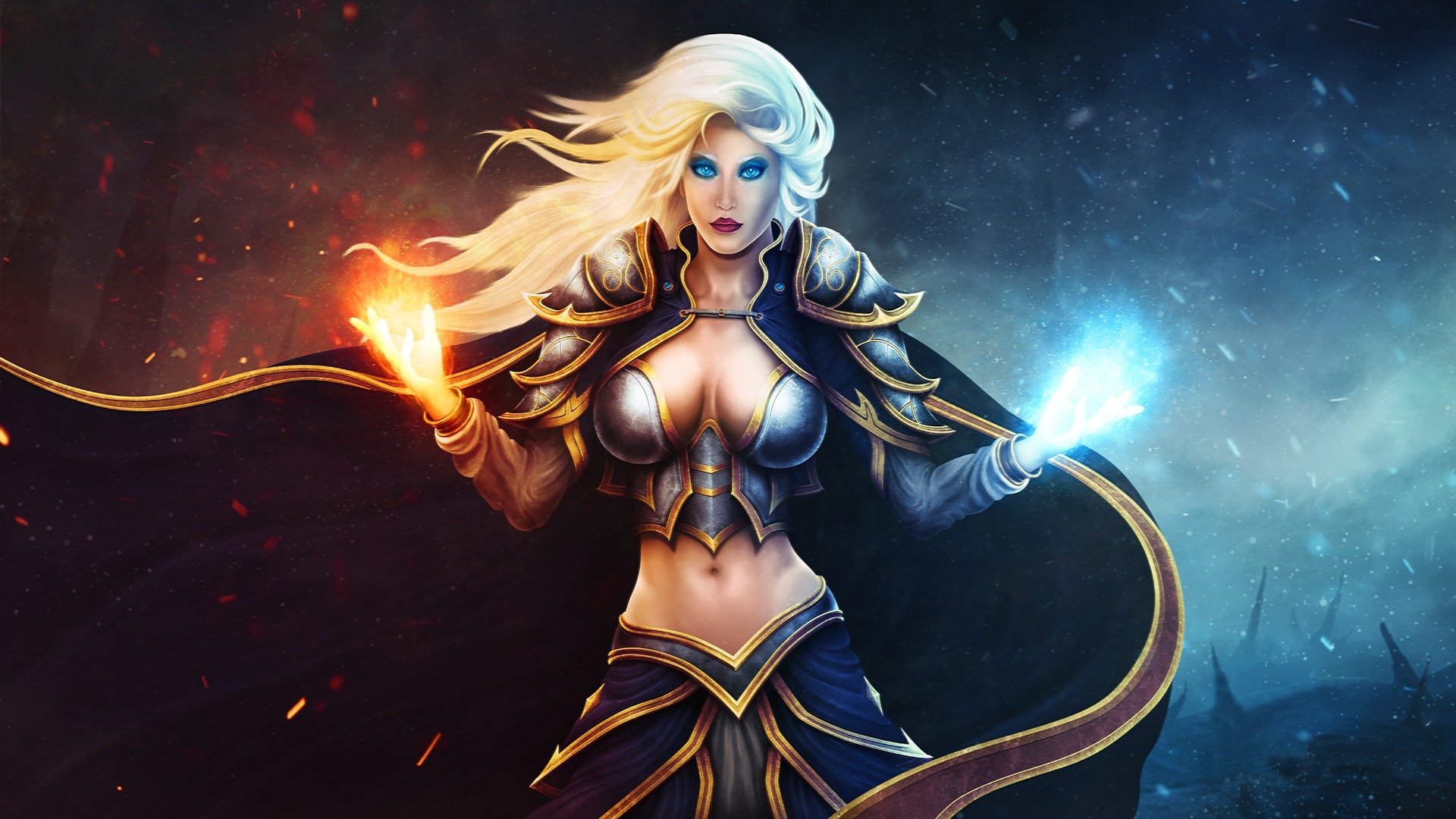 lady jaina wow magician world of warcraft a woman jaina proudmoore