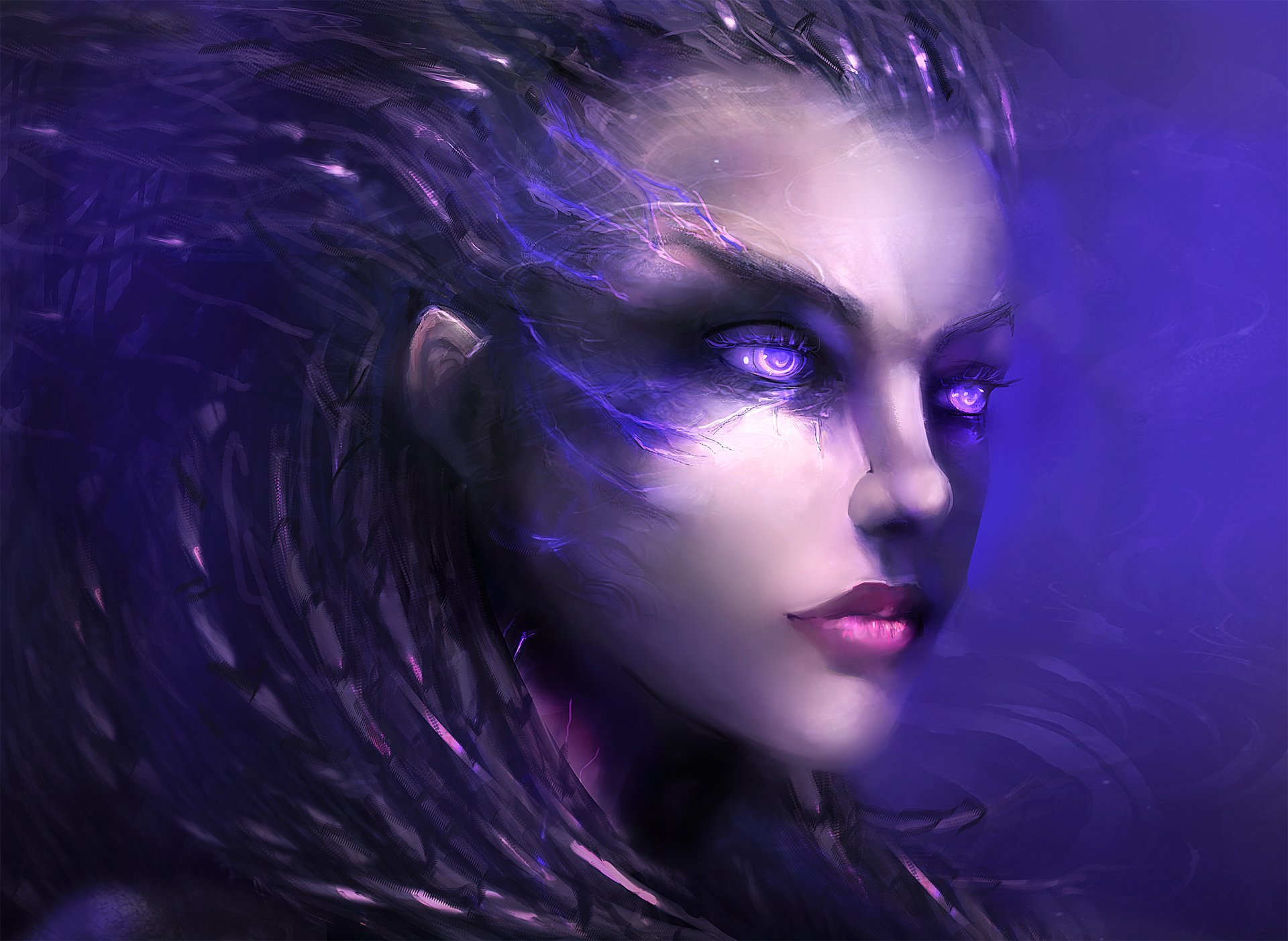 art starcraft 2 sarah kerrigan visage regard personnage jeu