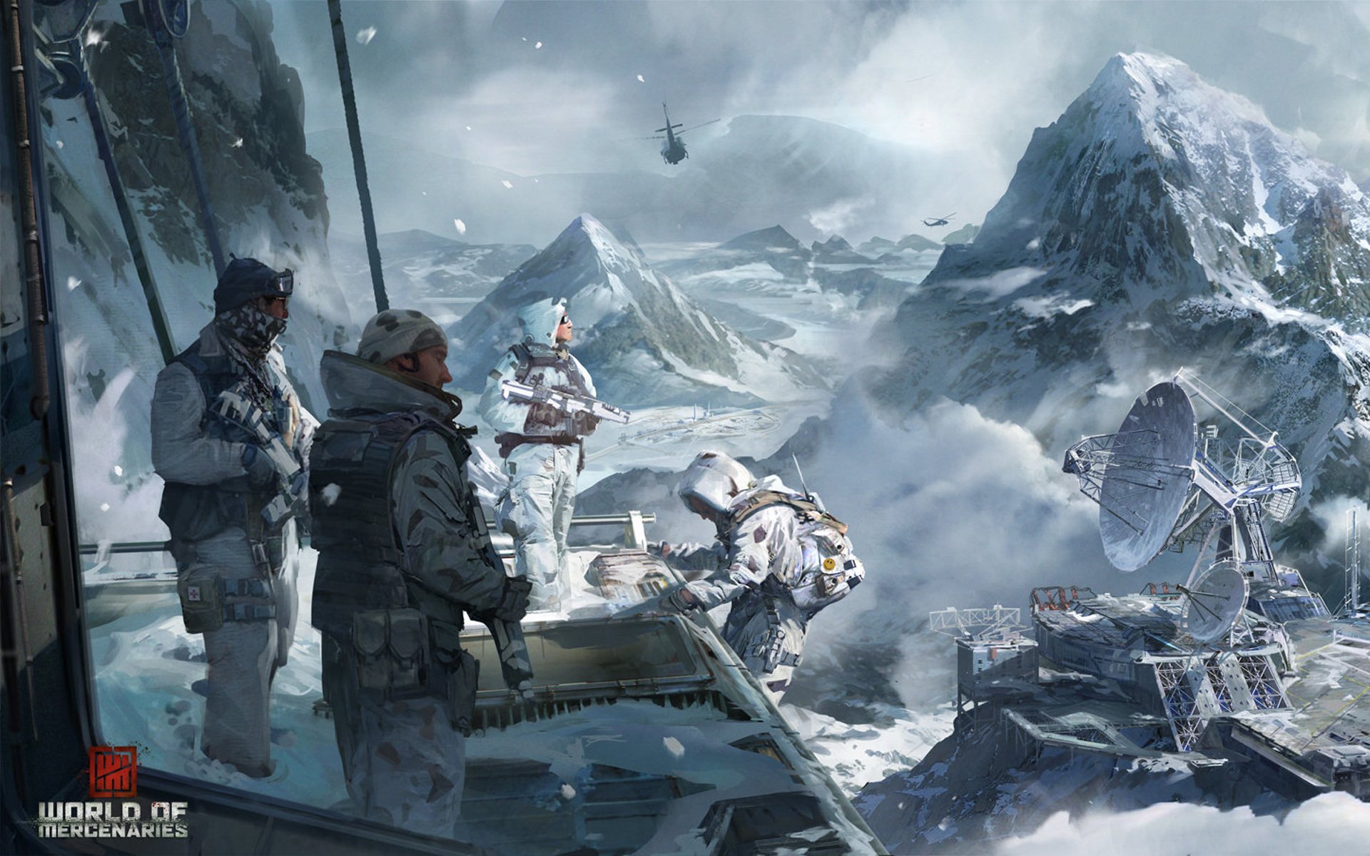 world of mercenaries mountain snow men database antenna weapon helicopter