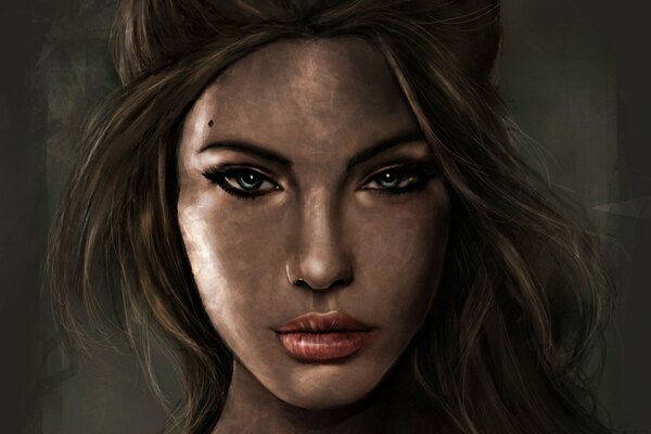 Retrato de Lara Croft, la Tomb Raider