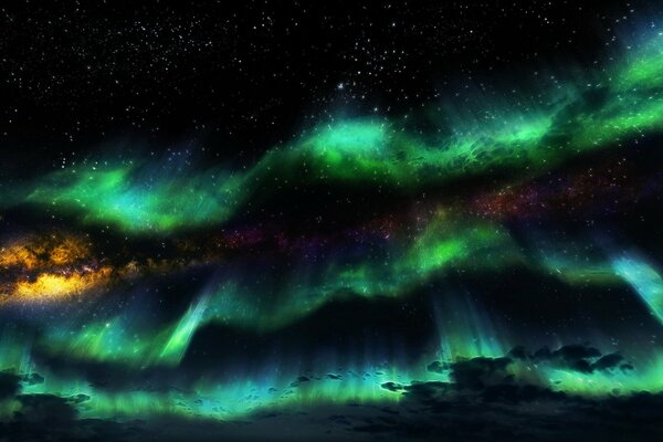 Aurora boreale come nel gioco Skyrim