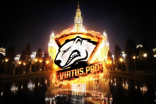 Logo niedźwiedzia polarnego firmy Virtus. O