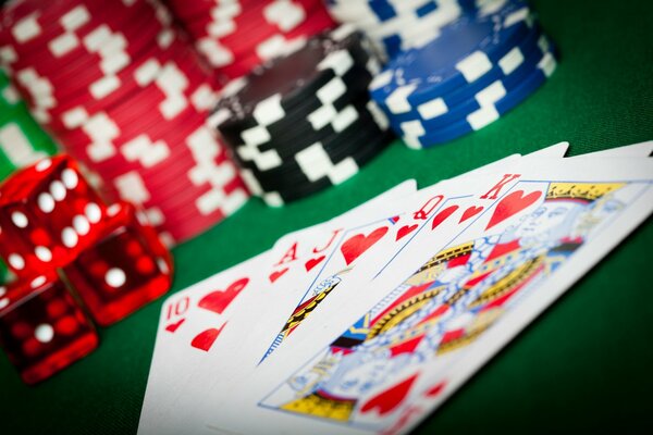 Starke Kartenkombination im Poker