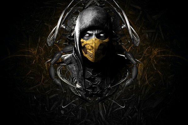 The Scorpion from the video game mortal kombat 10