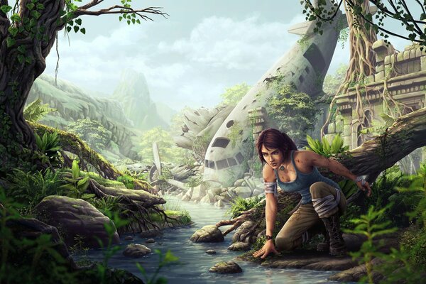 Tomb raider, Lara Croft le lieu de l accident d avion