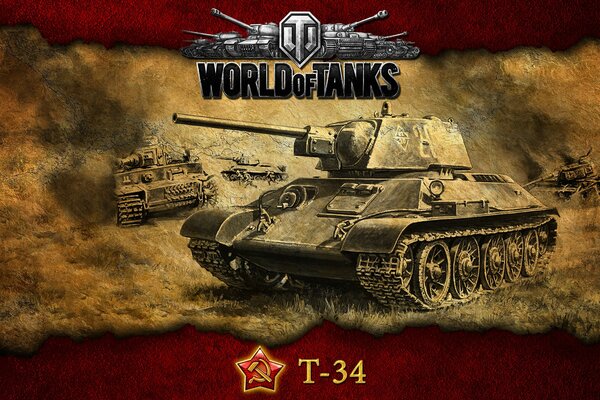 Thematische Tapete mit Tank aus world of Tanks