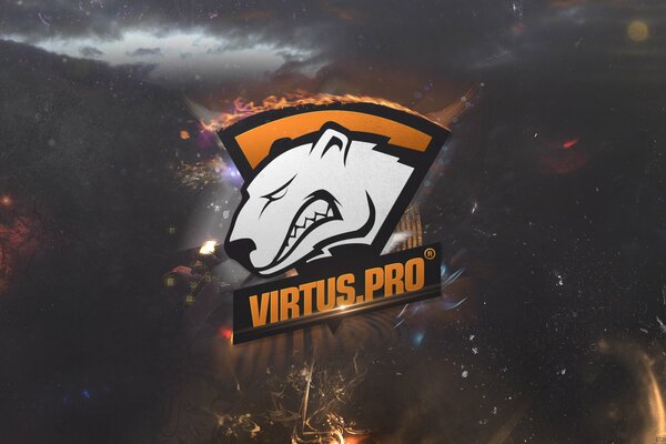 Virtus pro pc und Telefon logo Wallpaper