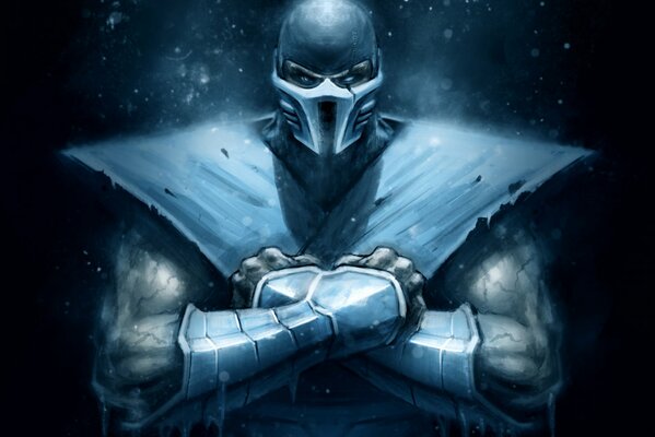 Sub-zero from Mortal Kombat crossed his arms