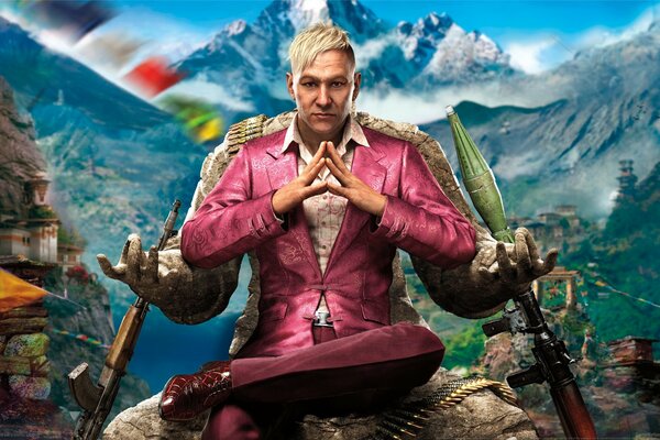 Far cry 4 w garniturze w górach