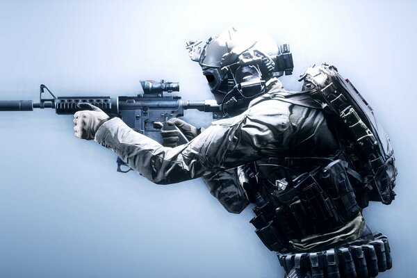 Battlefield 4 soldado equipado