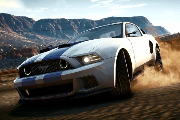 Drifting car Ford Mustang from the game