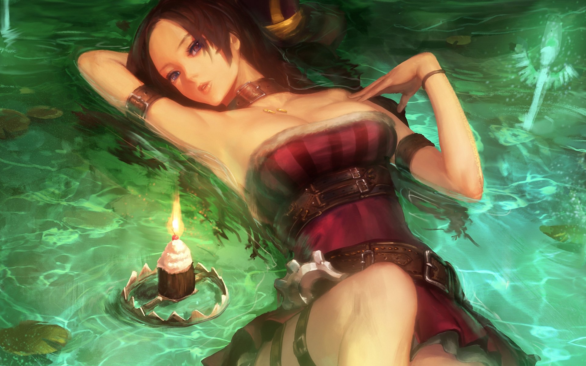 league of legends lol caitlyn girl is water candle