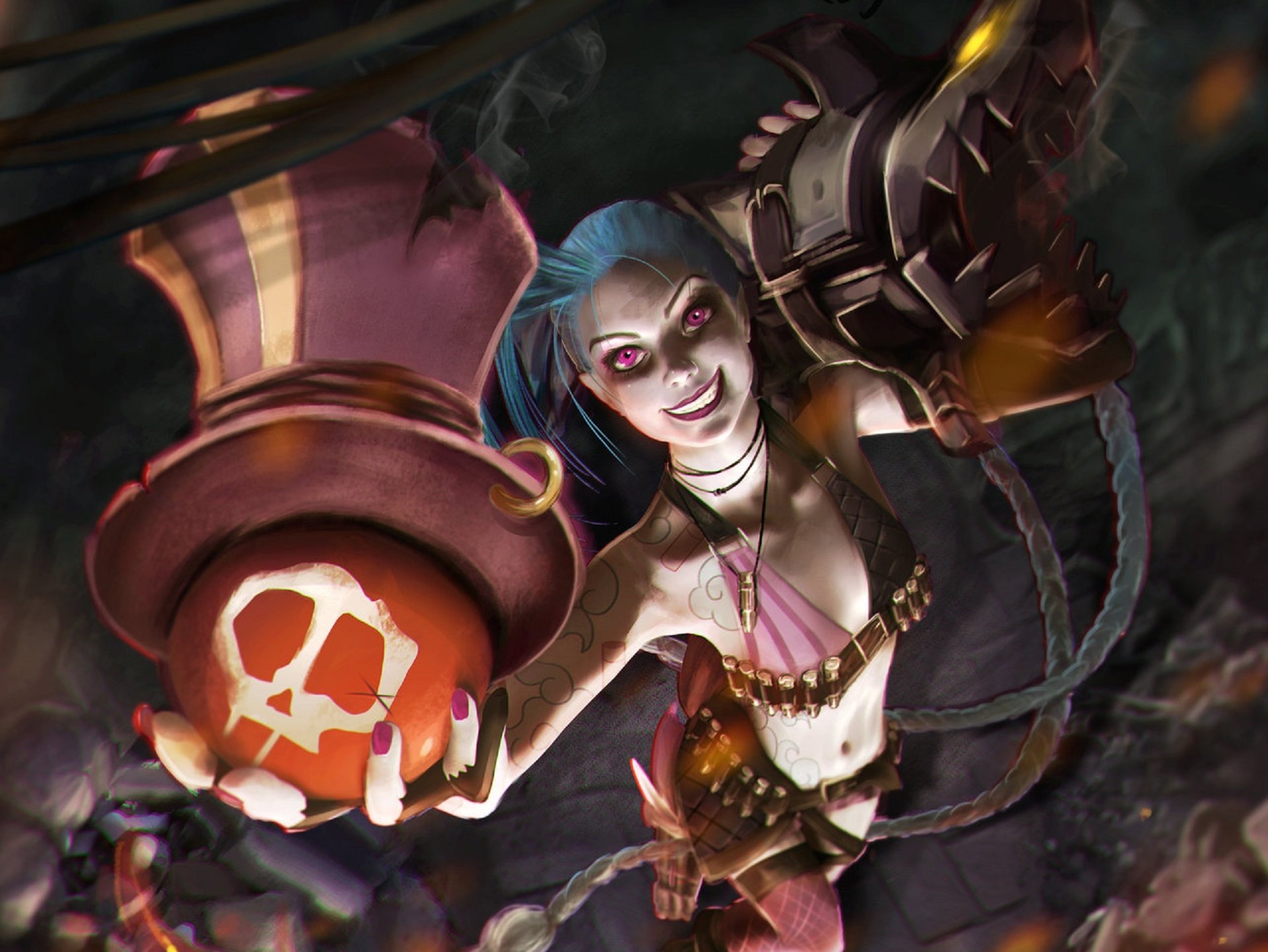 liga de leyendas jinx arte chica