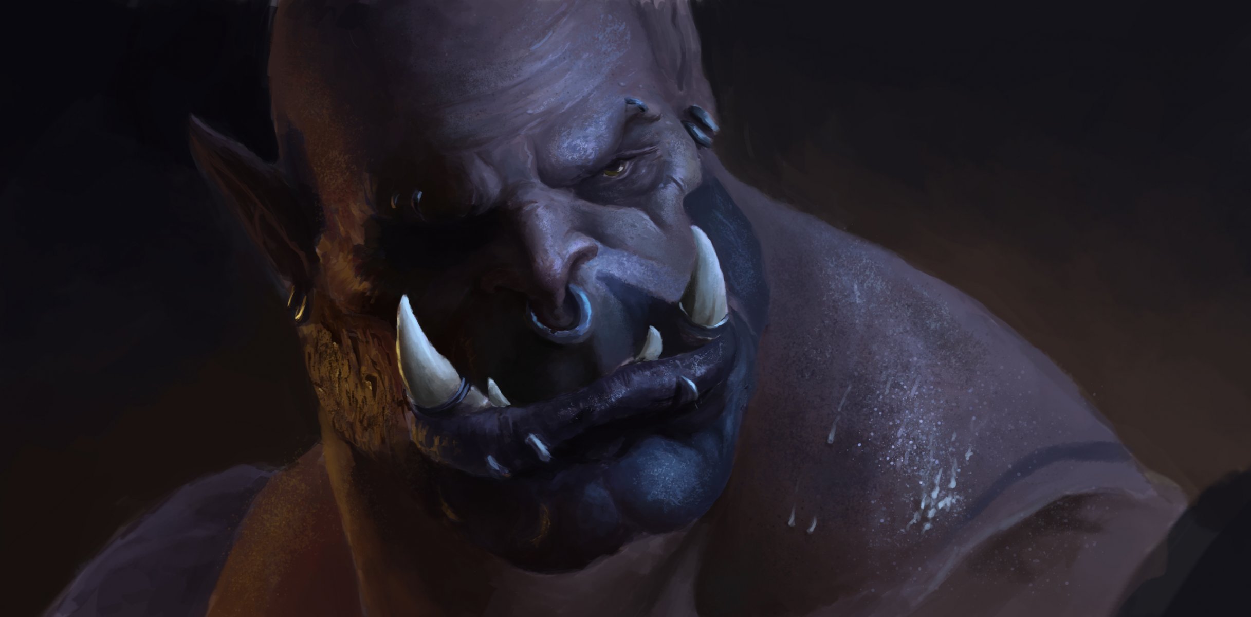 wow mundo de warcraft señores de la guerra de draenor cara orco garrosh grito infernal