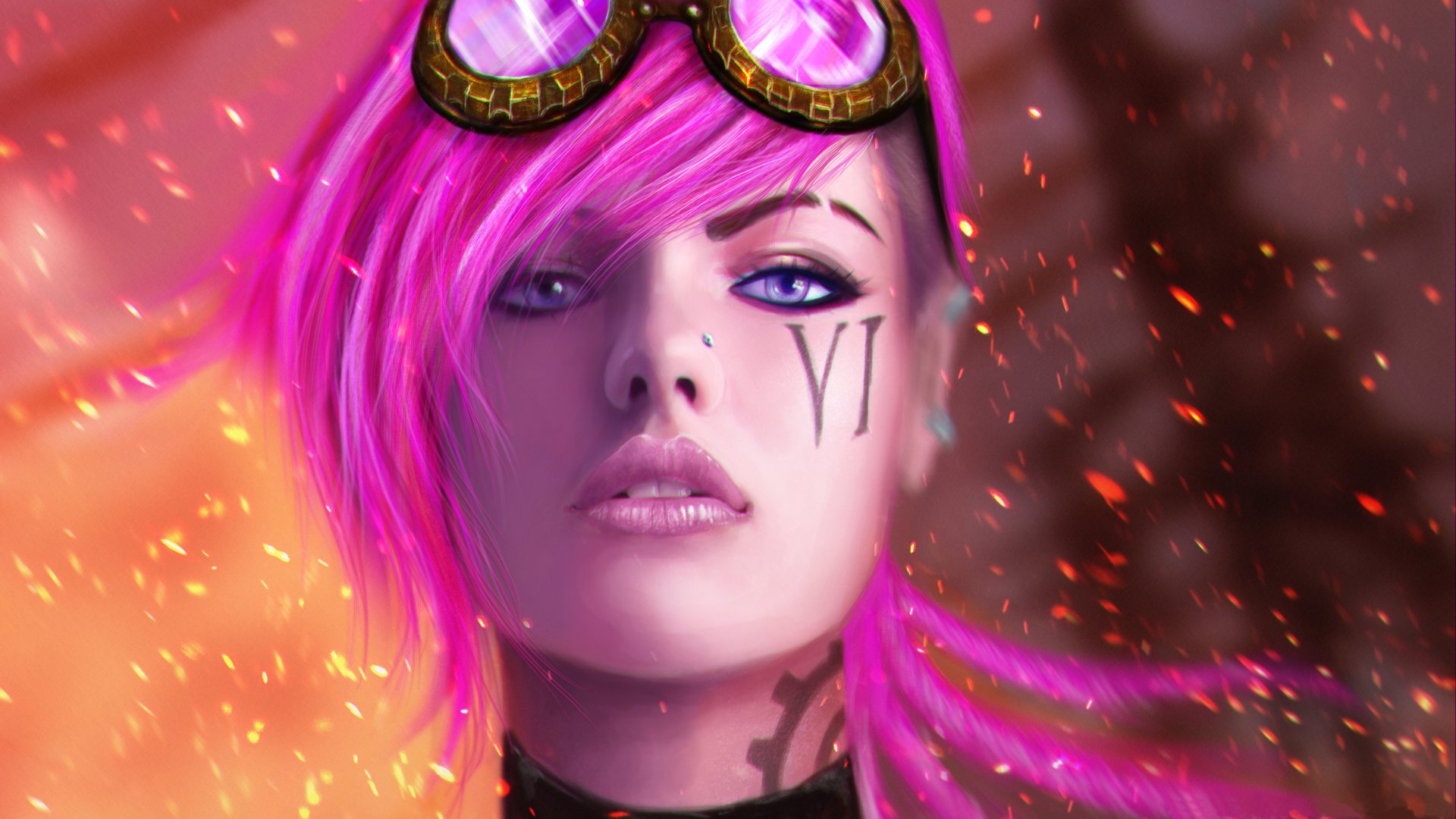 vi piltover enforcer league of legends faccia