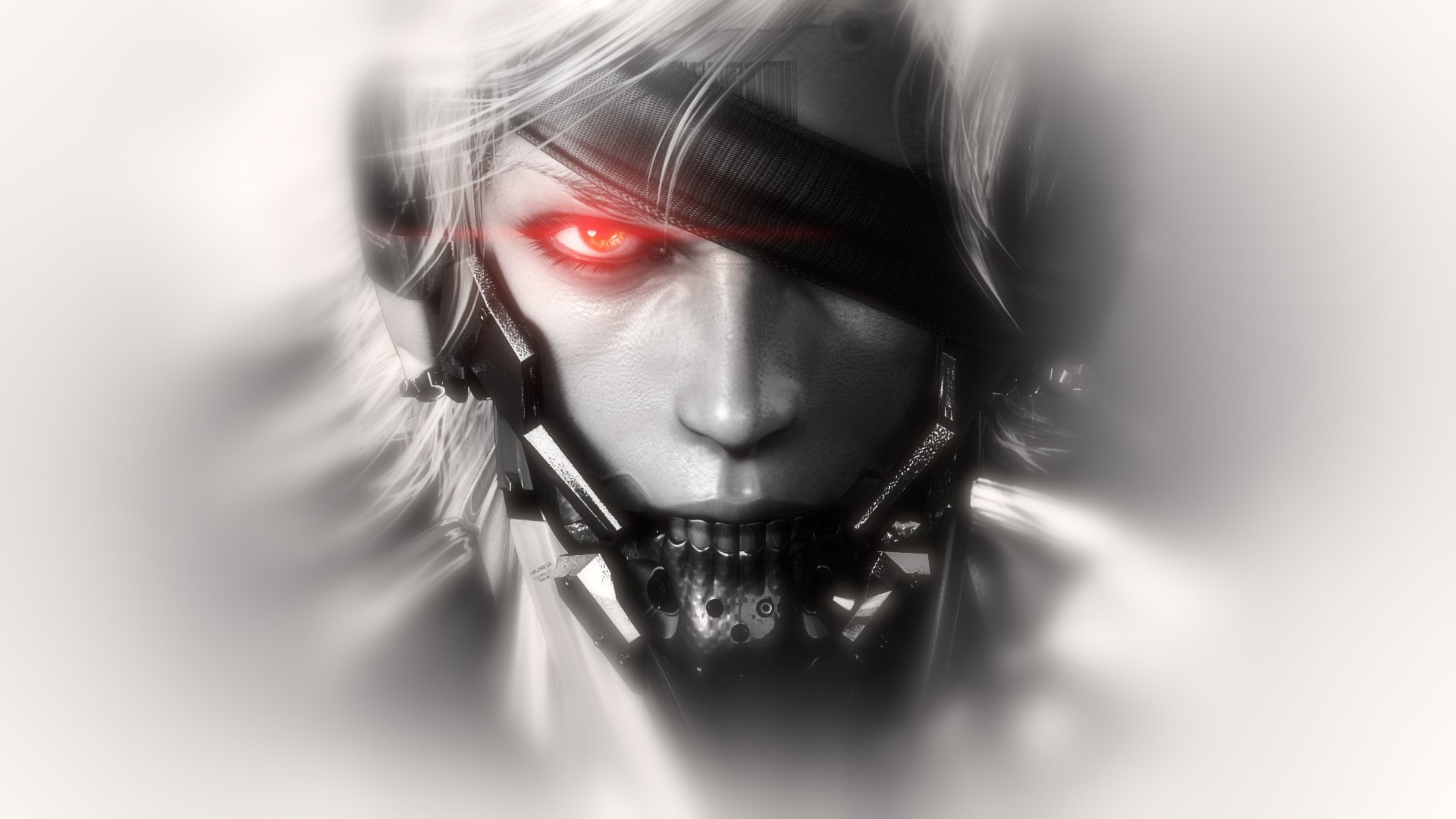 ragazzo raiden sguardo cyborg benda sull occhio metal gear cresce metal gear solid