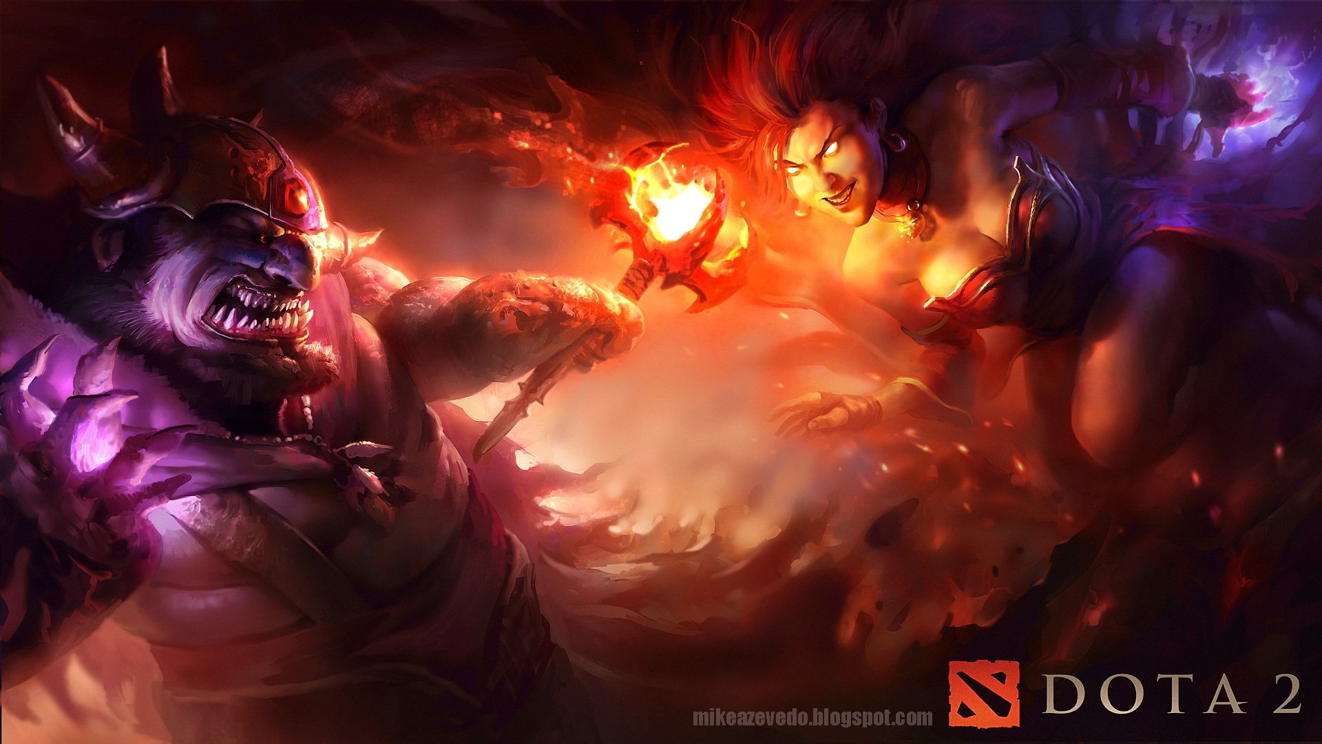 dota 2 lina lion lutte