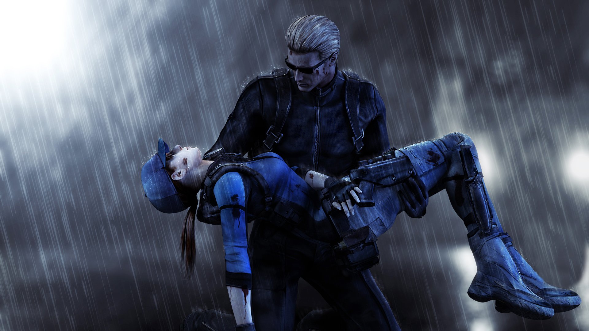 resident evil 5 biohazard 5 fanart albert wesker jill valentine regen