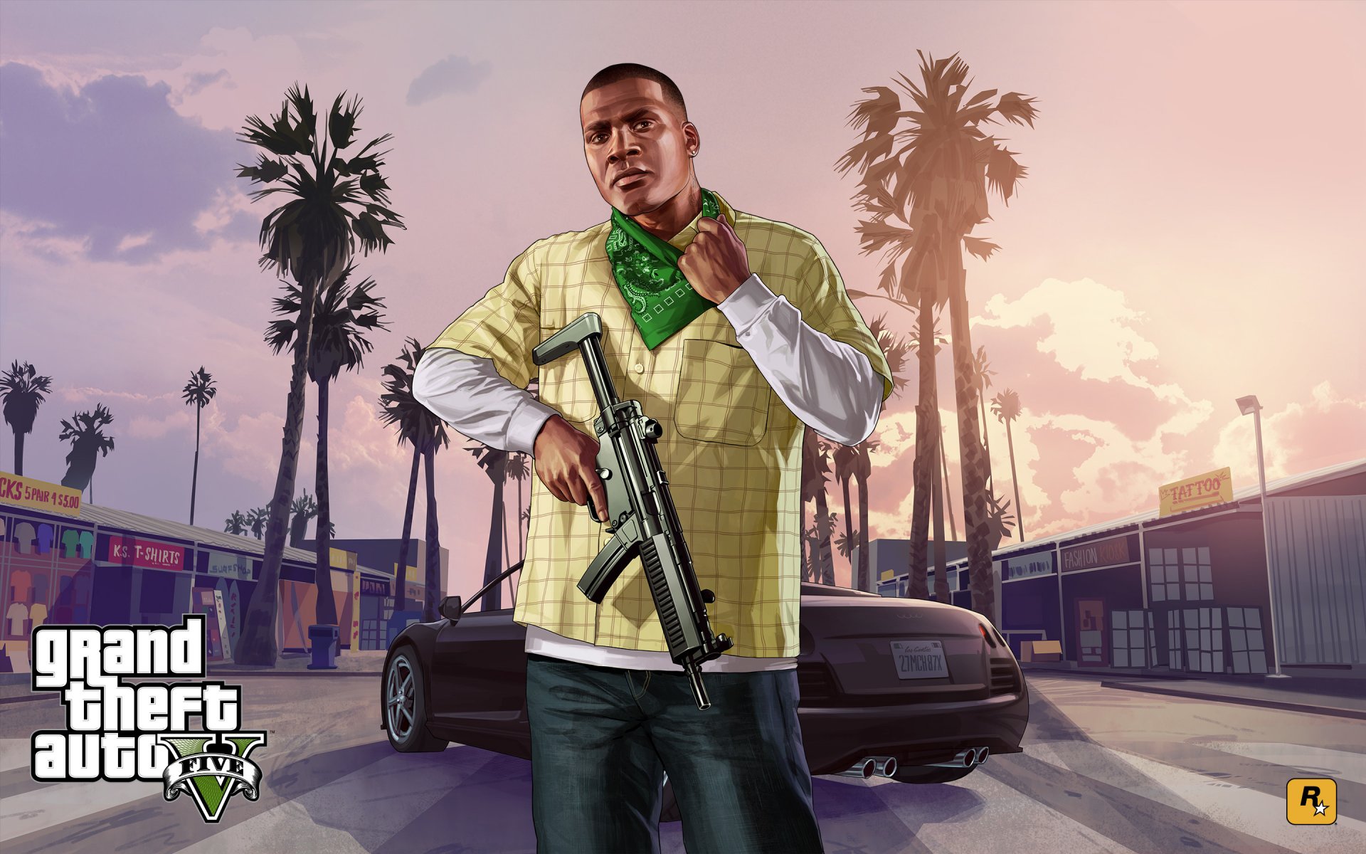 grand theft auto v franklin clinton maschinengewehr waffe