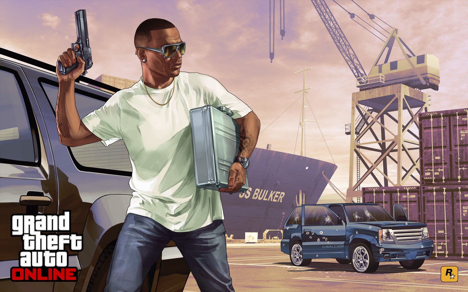 grand theft auto v gta online machine a man the port