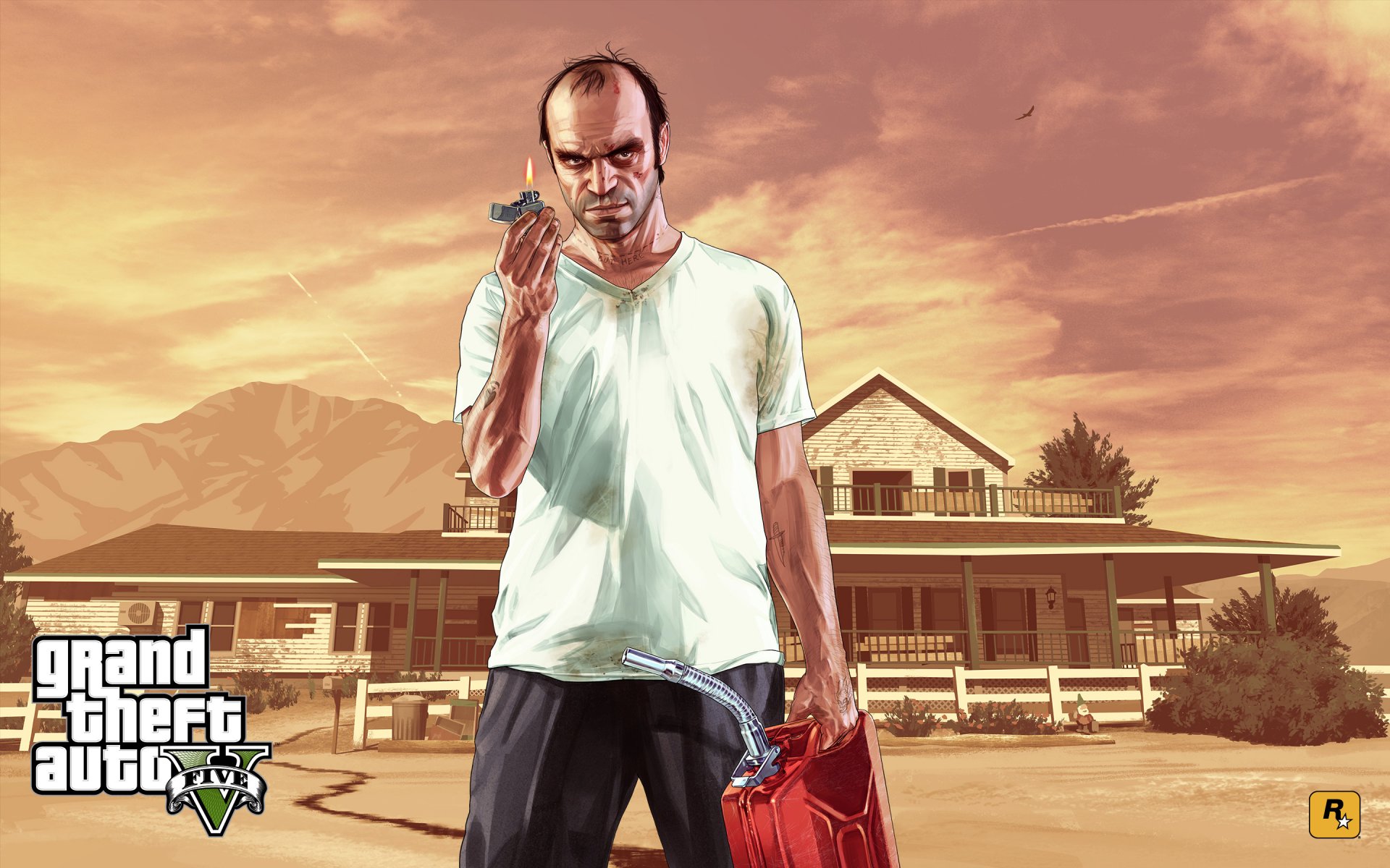 grand theft auto v trevor philips arte casa fuoco